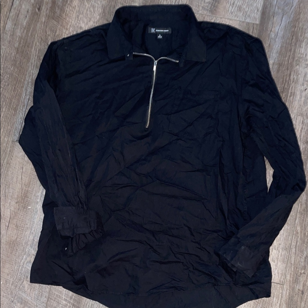 Black Quarter-Zip Pullover